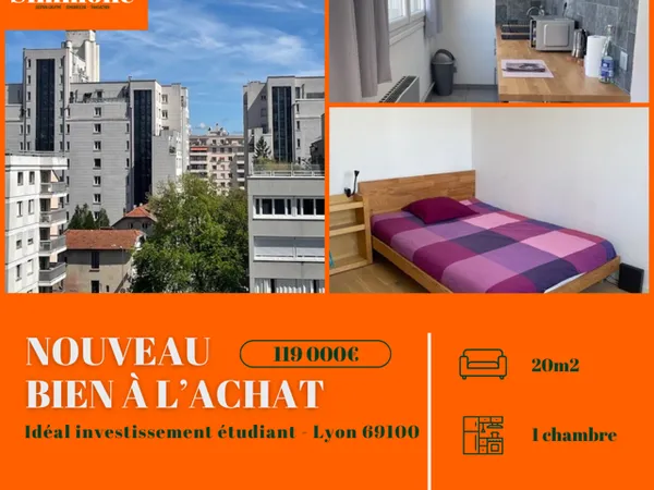 Vends studio 20m² Coeur Gratte Ciel