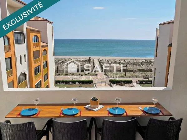 BARCARES, face Mer, Superbe T3 de 37m² avec loggia