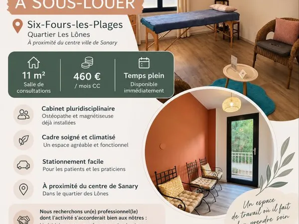 Cabinet paramédical location