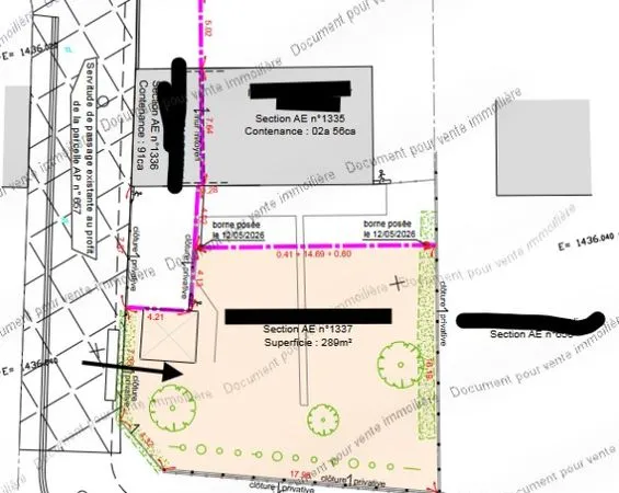 Terrain à bâtir 289 m² - Trélazé (Vente directe, agences s'abstenir)