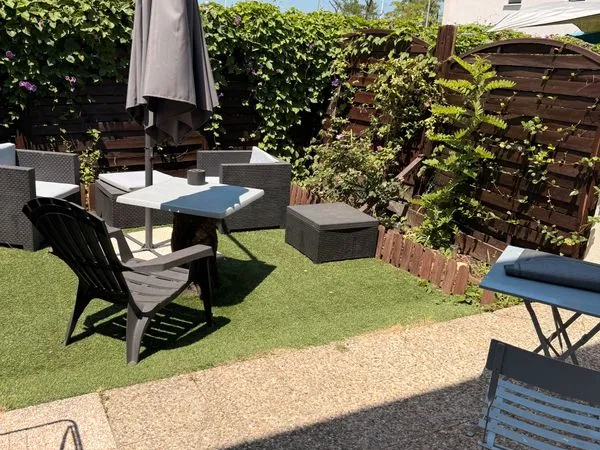 Coquet T2, tram, jardin et terrasse