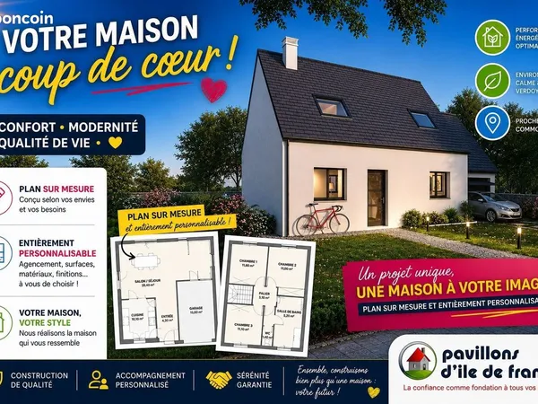 Maison neuve 93 m² avec terrain à ETAMPES-SUR-MARNE (02)