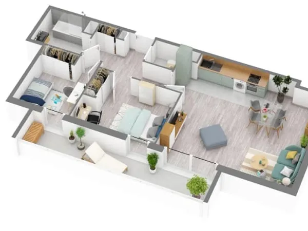 Appartement 3 pièces 75 m²