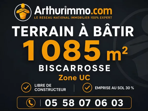 Terrain 1085 m²