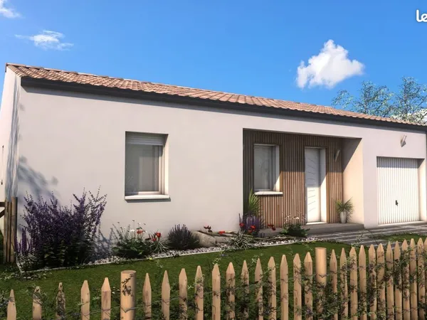 Projet de construction d'une maison 2 chambres de 65.43 m² sur un terrain à bâtir de 474 m2 à MAZERA