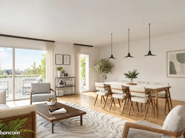Appartement T4 à Croix avec stationnement et extérieurs