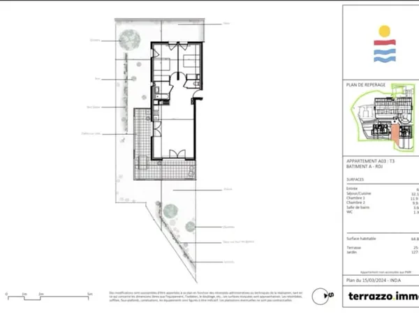 Appartement 3 pièces 65 m²