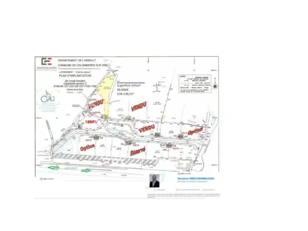 Terrain 695 m²