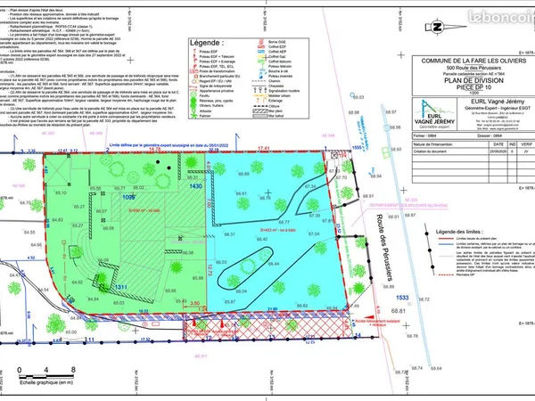 Terrain 450 m² LA FARE LES OLIVIERS