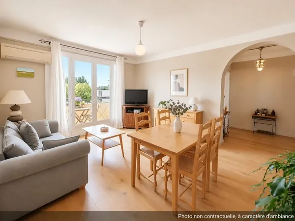 Appartement T3 traversant avec balcon