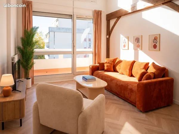 A LOUER A COMPIEGNE 🏡 Colocation meublée duplex 5 chambres 119m² all inclusive - Terrasse plein sud 