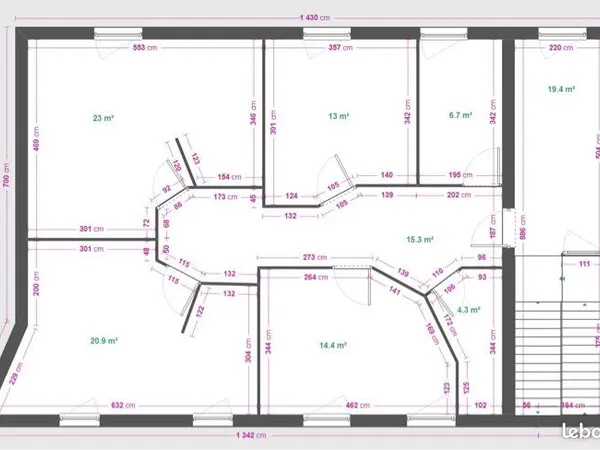 À louer - Bureaux 110 m² - Saint-Laurent-de-Mure - Avenue Jean Moulin