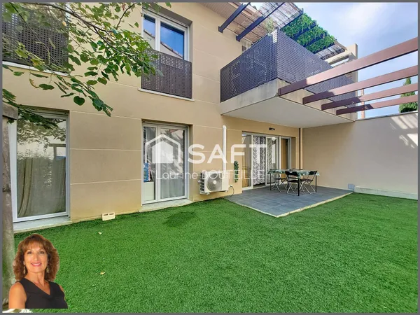 Résidence sécurisée, T3 avec garage, terrasse et jardin