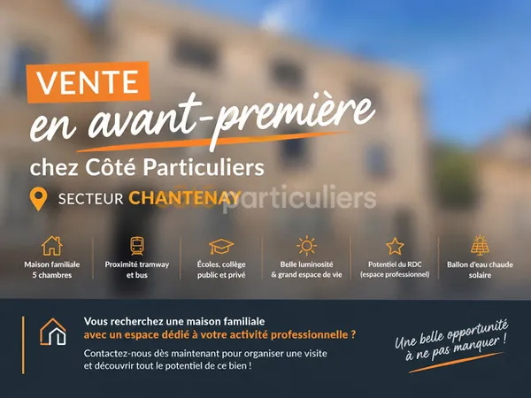 NANTES ? CHANTENAY / SAINTE-ANNE | MAISON FAMILIALE 210 M2 - 5 CHAMBRES - ESPACE PROFESSIONNEL 60M2