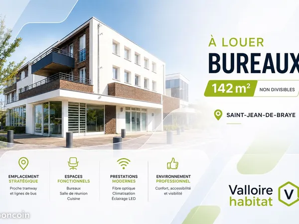 À LOUER - BUREAUX DE 142 m² - SAINT-JEAN-DE-BRAYE