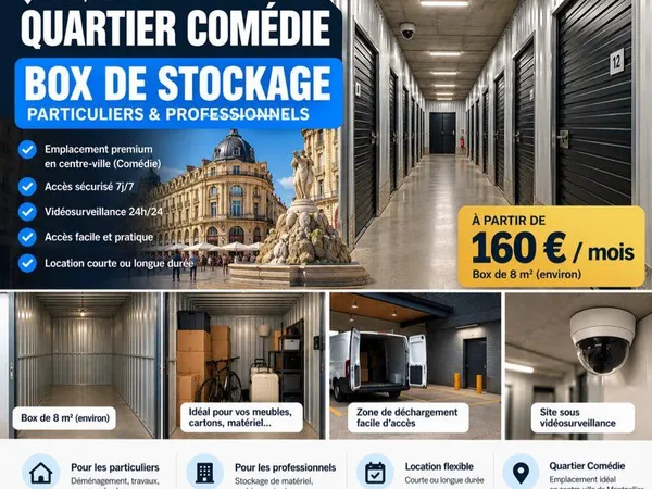Box de stockage 8 m² - Montpellier Comédie - Centre-ville