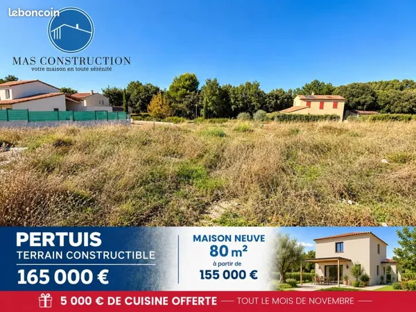 Terrain 440 m² Pertuis