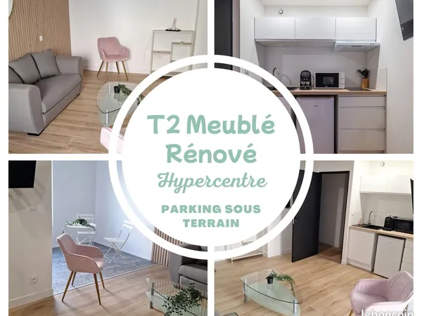 T2 meublé rénové - Hyper centre Le Mans - Parking sécurisé