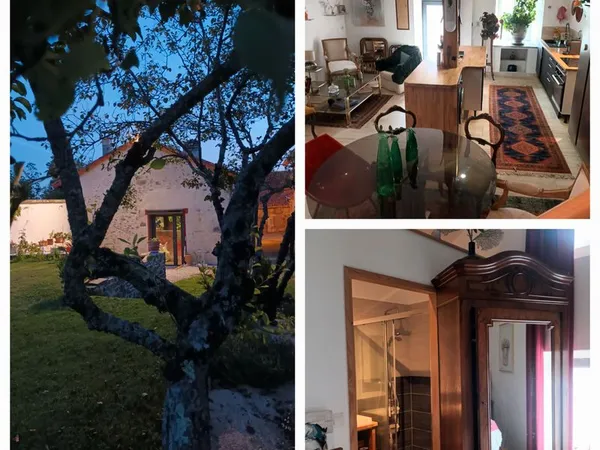 Maison en pierre rénovée et grange à rénover