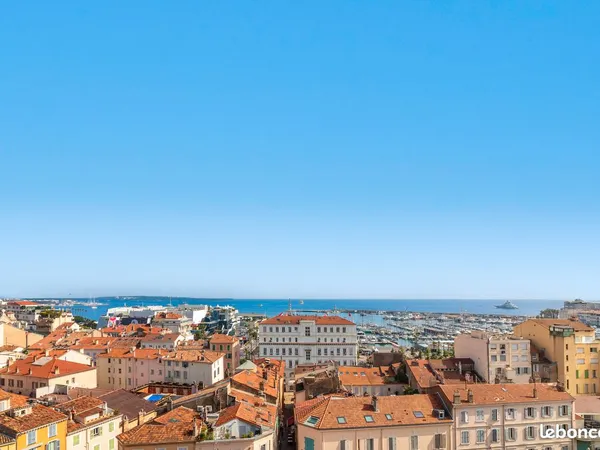 APPARTEMENT CANNES 8ème étage, refait à neuf. Vue exceptionnelle sur la Baie de Cannes