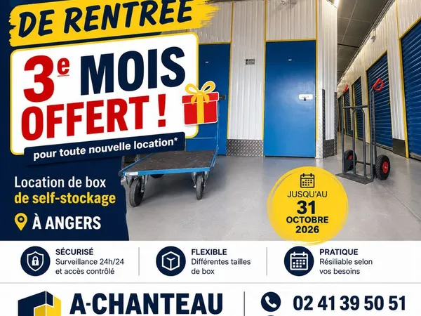 📦 BOX DE STOCKAGE 6 m² - 60 /MOIS - PROCHE ANGERS