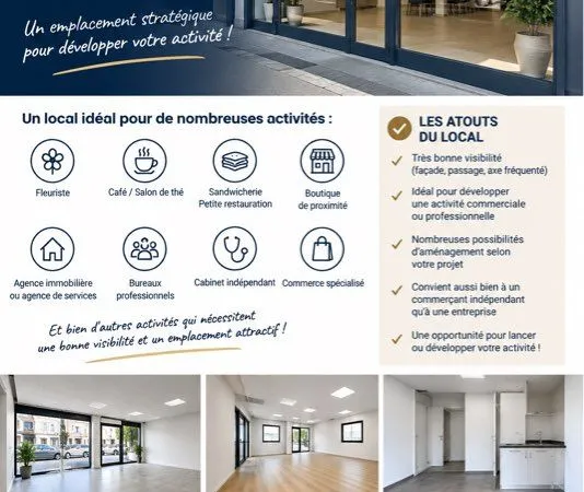 À Louer - Local commercial / Bureaux - très bonne visibilité