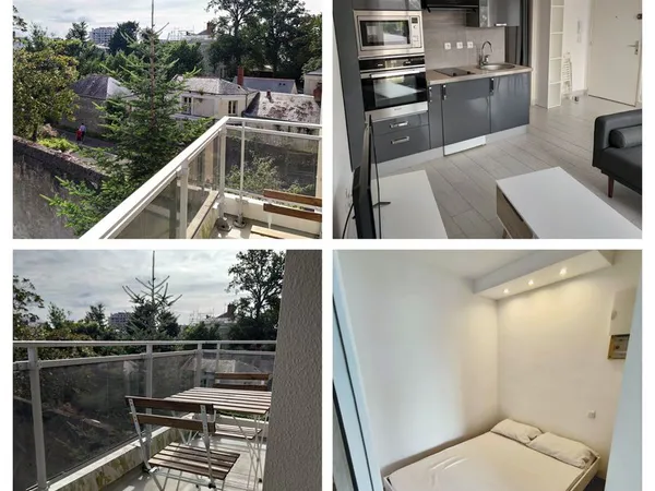 ANGERS UCO / GARE — T1 bis 30 m² avec Balcon sur cour, Parking sous-sol fermé & Cave — Rentabilité b