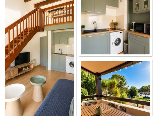 🌷 T2 mezzanine - balcon - WIFI - piscine 🌷