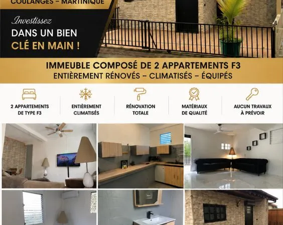 Immeuble de deux appartements entièrement meublé de type f3