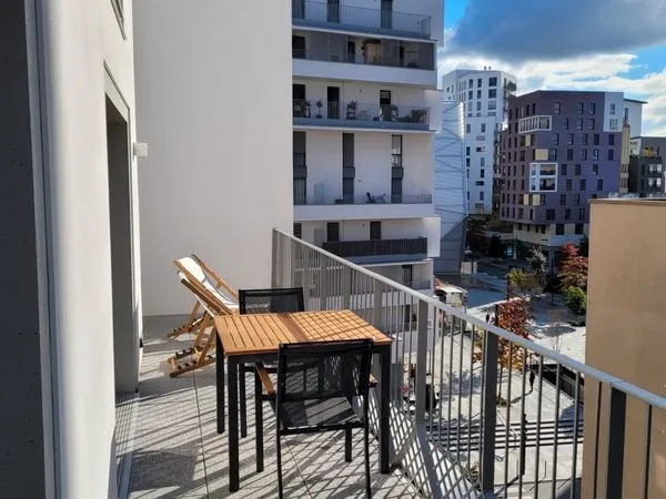 T3 meublé récent, 2 chambres et 2 grandes terrasses, Massy-Palaiseau