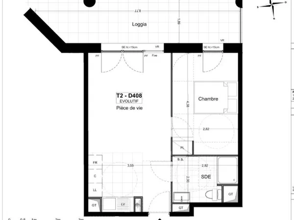 T2 neuf 41 m² avec grande loggia 16,85 m² + parking - Bobigny