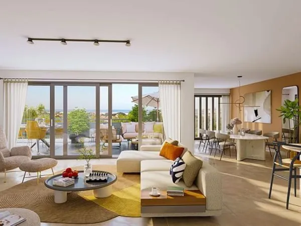 superbe T4 de 105 m² en REZ DE JARDIN ET VUE MER
