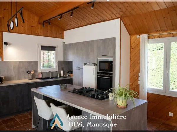 Maison à ossature bois de plain-pied - Garage + Piscine