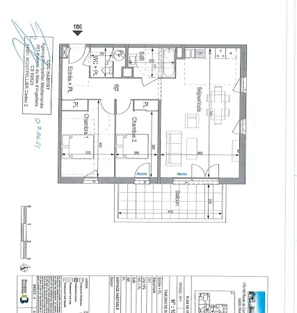 Appartement 3 pièces 74 m²