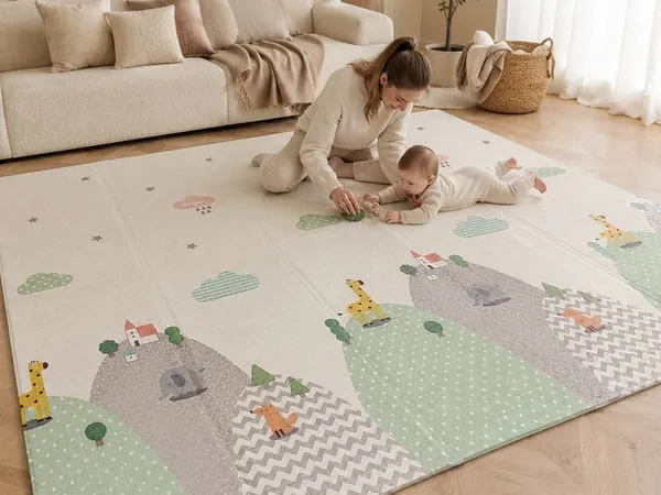 Vente marque de tapis d'éveil Montessori + site e-commerce + 463 tapis en stock