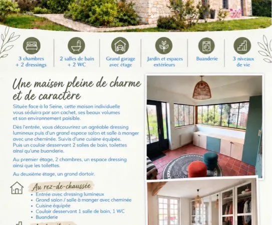 Maison de caractère face à la Seine - 134m2