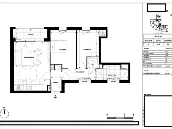 appartement à vendre 5 pièces GENNEVILLIERS (92)
