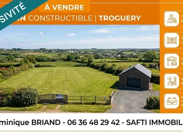 Rare sur le secteur ! Beau terrain à bâtir de 1 205 m² avec garage - Au calme, vue campagne
