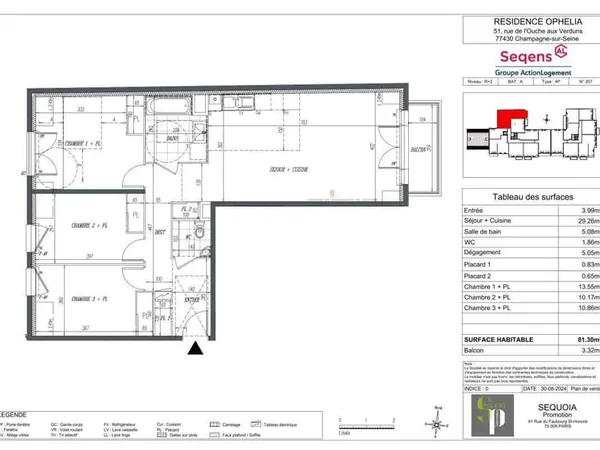 Appartement 4 pièces 81 m²