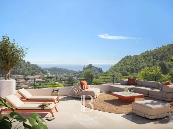 Èze - Penthouse Élégant 4 Pièces Dans Une Résidence Contemporaine - Vue Mer