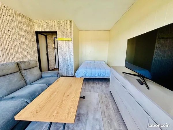Studio entièrement meublé avec parking en sous sol et cave