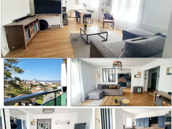 Superbe T3 meublé refait à neuf de 78 m² — Vue panoramique sur le Puy de Dôme