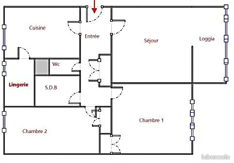 Lumineux F3 de plus de 70 m2