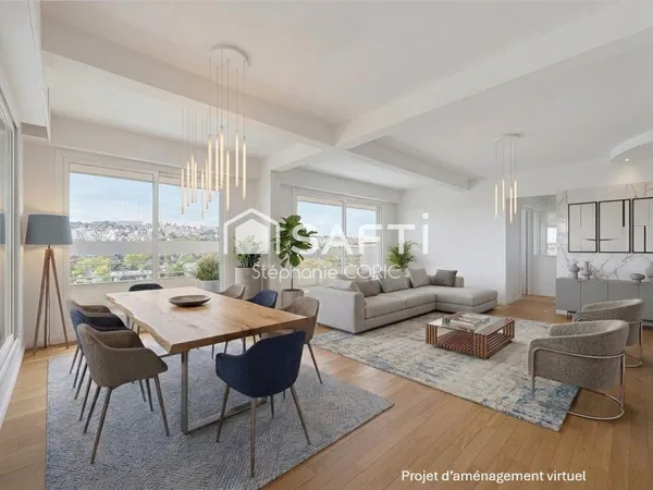 Appartement d'exception dernier étage avec terrasse de 74 m² et vue panoramique à 270°