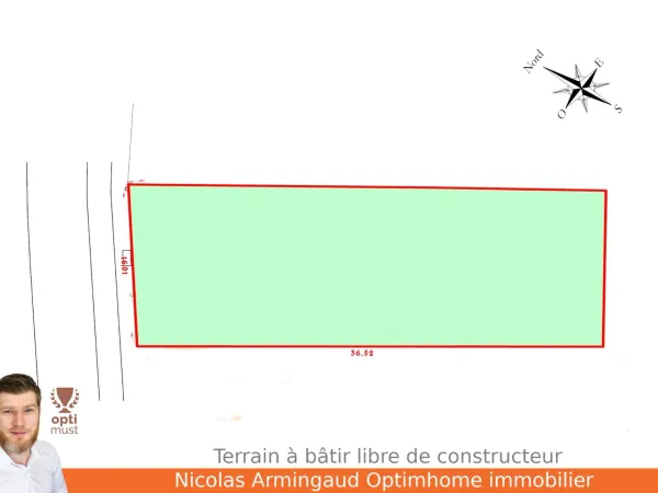 Terrain 613 m²