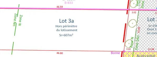 Terrain 803 m²