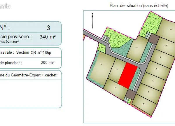 Terrain 340 m² Riantec