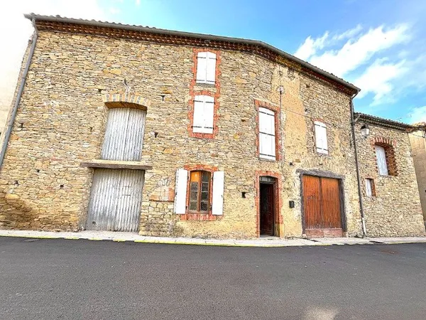 A VENDRE MAISON EN PIERRE AVEC GARAGE PROCHE LIMOUX