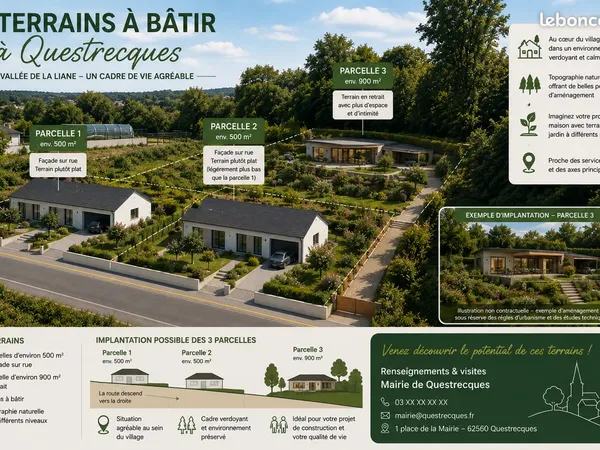 Terrains constructibles à partir de 25000
