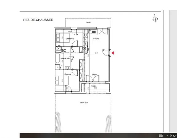 Appartement 3 pièces 61 m²